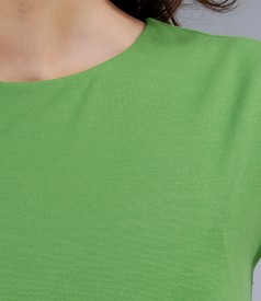 Rochie din jerse elastic verde