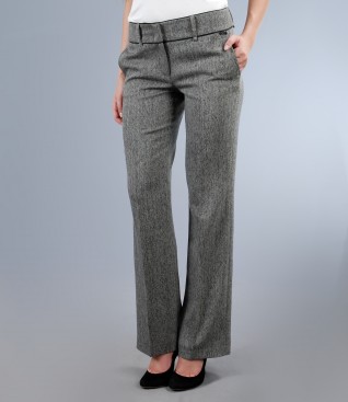 Pantaloni office din tweed cu buzunare