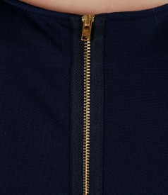 Rochie din jerse elastic cu fermoar metalic