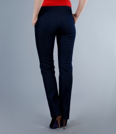 Pantaloni din denim elastic bleumarin