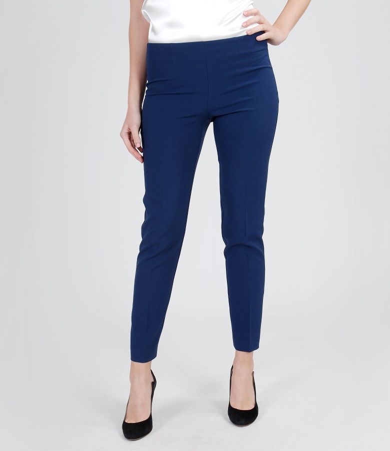 Pantaloni eleganti din stofa elastica