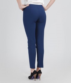 Pantaloni eleganti din stofa elastica