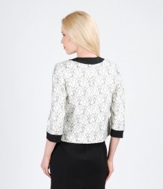 Bolero elegant de dantela cu garnitura