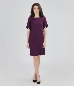 Rochie de voal elastic cu maneci