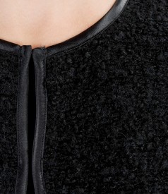 Jacheta din bucle elastic cu lana
