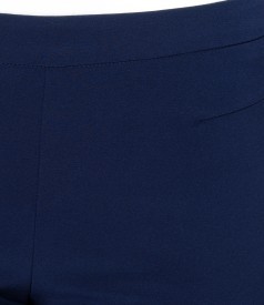 Pantaloni din stofa elastica cu fermoar metalic