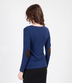 Bluza din jerse elastic moale cu lana