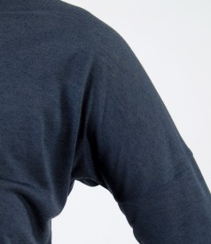Bluza din jerse elastic cu lana