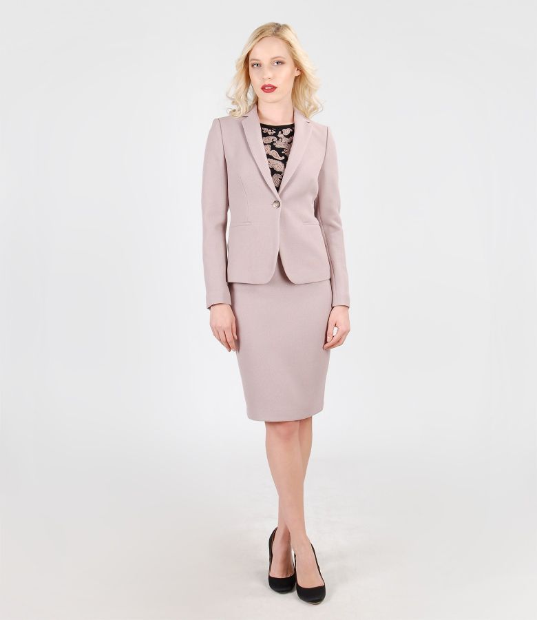 Costum office dama din stofa elastica