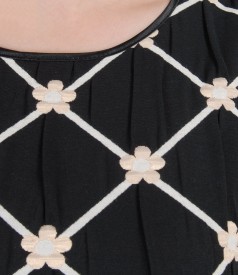 Rochie eleganta din brocart elastic de bumbac cu fir metalic