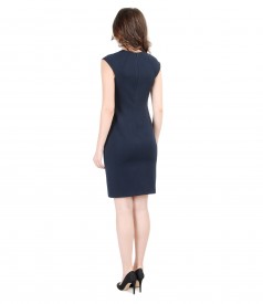 Rochie din stofa elastica cu insertie