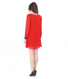 Rochie de seara scurta din voal cu garnitura