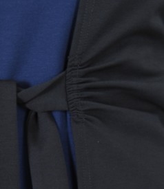 Bluza din jerse elastic legata cu cordon