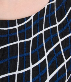 Rochie clos din brocart elastic cu garnitura