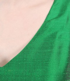 Rochie de seara cu pliuri din tafta de matase cu cristale