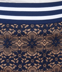 Fusta conica din dantela elastica