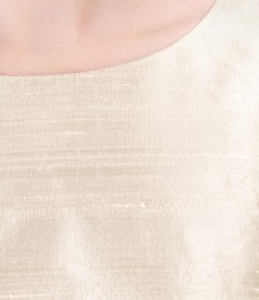 Rochie de seara din tafta de  matase cu garnitura
