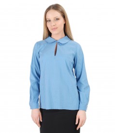 Bluza eleganta cu maneci lungi si guler rotund