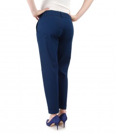 Pantaloni eleganti din bumbac texturat