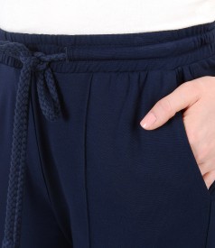 Pantaloni largi cu elastic in talie