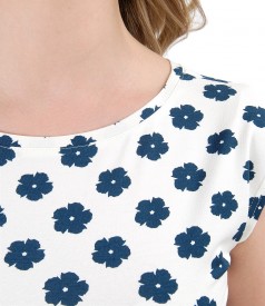 Bluza din jerse imprimat motive florale