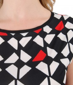 Rochie lejera cu imprimeu geometric