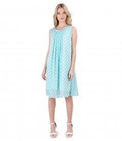 Rochie din voal imprimat cu buline