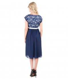 Rochie de seara cu dantela cu motive florale