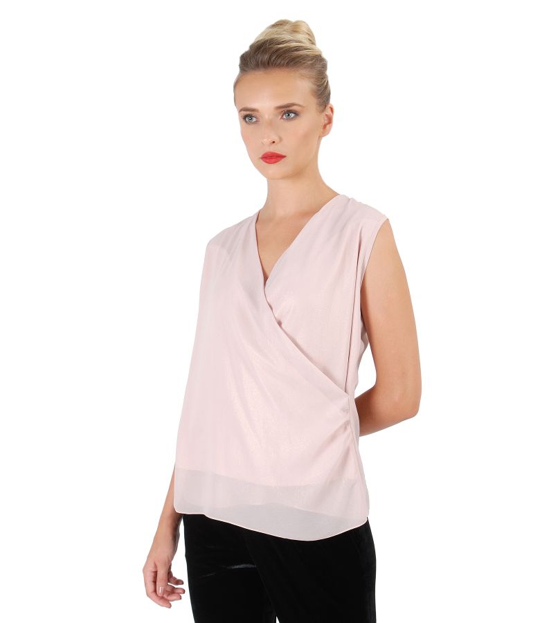 Bluza eleganta din voal cu efect sidefat