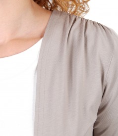 Bluza din jerse legata cu cordon