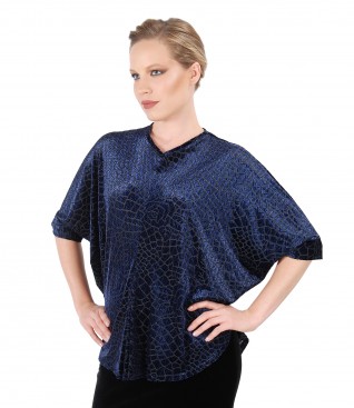 Bluza de seara fluture cu pliuri pe fata