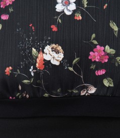 Bluza din voal cu imprimeu floral