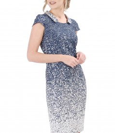 Rochie eleganta cu guler rotund