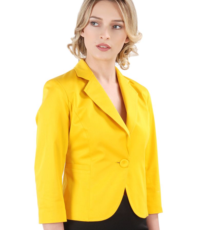 Sacou din bumbac elastic cu maneci 3/4
