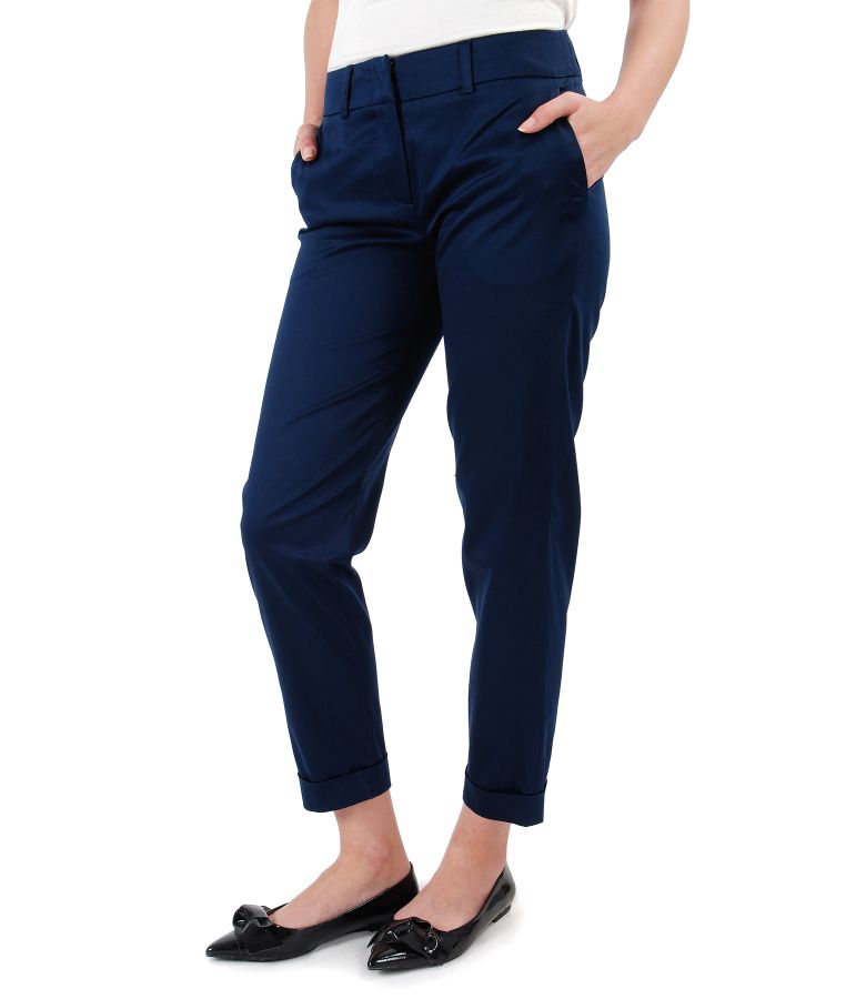 Pantaloni eleganti din bumbac elastic