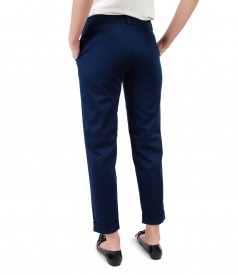 Pantaloni eleganti din bumbac elastic