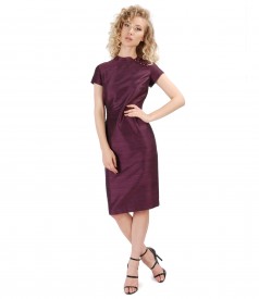 Rochie din tafta de matase cu perle