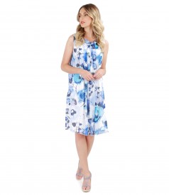 Rochie din voal imprimat cu motive florale