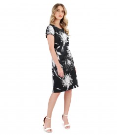 Rochie din bumbac imprimat cu motive florale