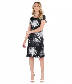 Rochie din bumbac imprimat cu motive florale