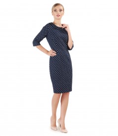 Rochie midi din bumbac gros brocat