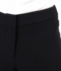 Pantaloni drepti din stofa elastica