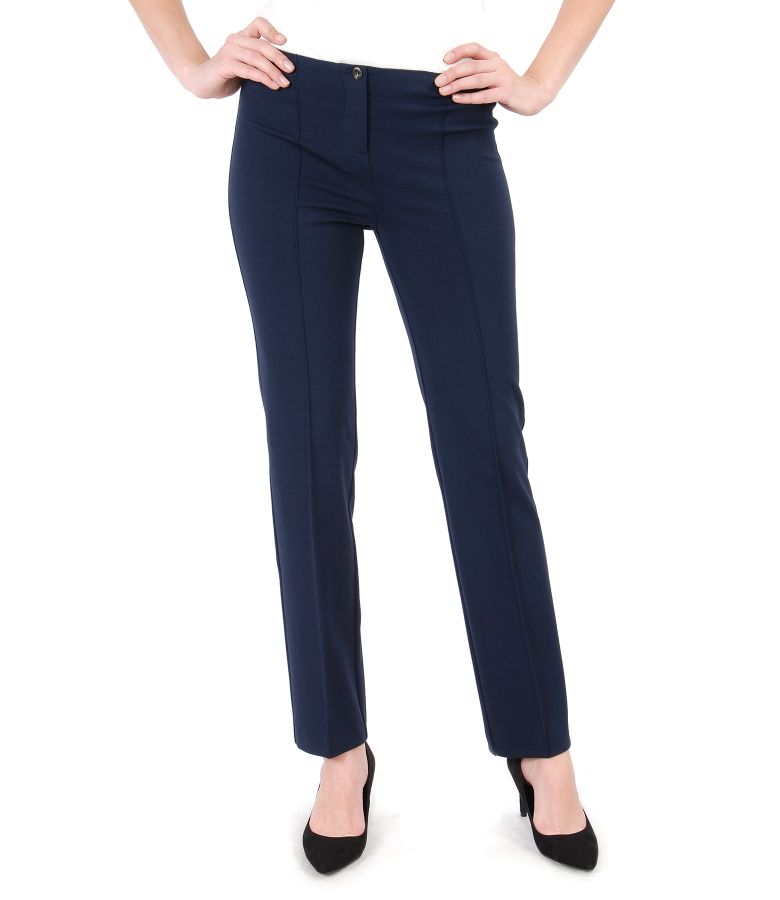 Pantaloni office din jerse elastic gros