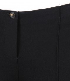 Pantaloni office din jerse elastic gros