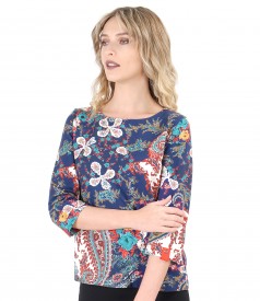 Bluza din jerse de bumbac gros