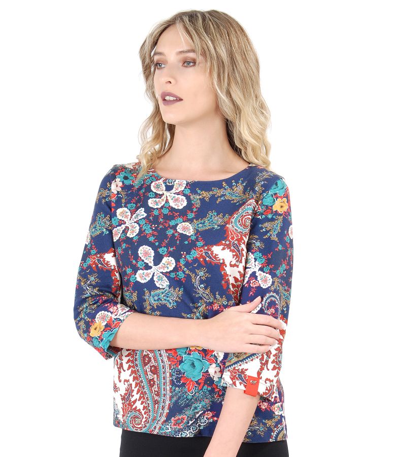 Bluza din jerse de bumbac gros