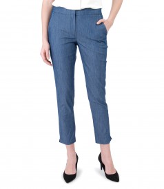 Pantaloni din denim cu cusatura decorativa