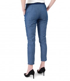 Pantaloni din denim cu cusatura decorativa