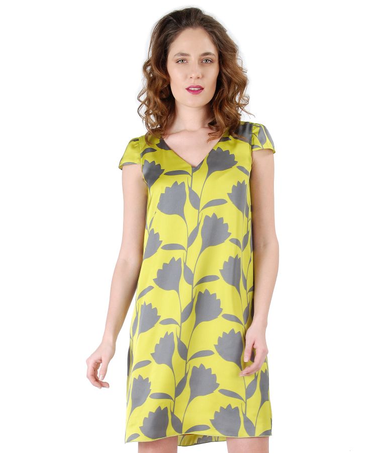 Rochie lejera imprimata cu motive florale