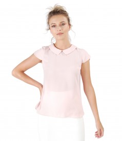 Bluza eleganta cu guler rotund